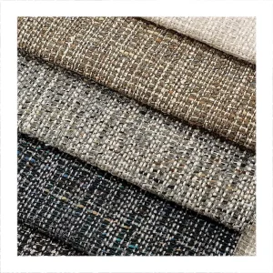 High End Woven Yarn Dyed Eco Friendly Breathable Linen Viscose Upholstery Fabric for Wide Screen Bed Furniture Sofa