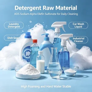 High Foaming AOS C14-C16 Sodium Alpha Olefin Sulfonate Powder CAS 68439-57-6 for Soap Shampoo Industrial Cleaner