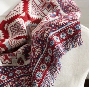 High Grade Classic Bohemian Persian Eco Friendly 100% Polyester Printed Woven Throw Blanket for Home Decoration