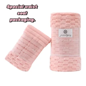 High Grade Jacquard Coral Fleece Microfiber Face Towel Soft Texture High Absorbency Easy Carry Home Large Bath Washcloths