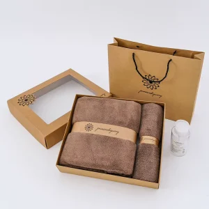 High Grade Microfiber Bath Towel Gift Box Set Premium Quality Knitted Washcloths for Holiday Gifts and Event Giveaways