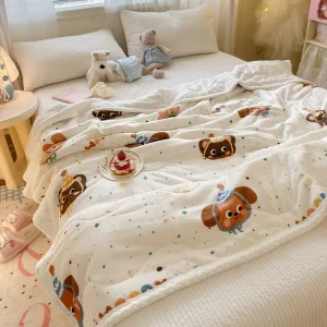 High Gram Weight Modern Lamb Fleece Printed Anti Pilling Antistatic Eco Friendly Hypoallergenic 100% Polyester Knitted Throws