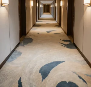 High Performance Nylon Polyester Mix Broadloom Carpet Wall to Wall Action Backing Sound Absorbing Hotel Carpet