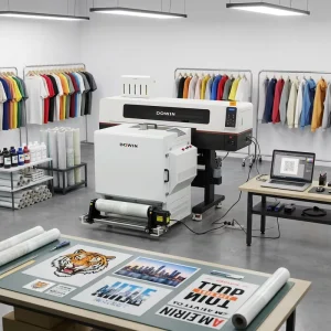 High Precision Multifunction A1 DTF Printer with Dual Printheads for T Shirt Garment Fabric Heat Transfer Printing