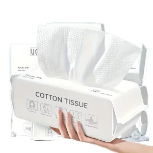 High Quality 1 Ply Facial Tissue Disposable Thick Cotton Soft Towel Without Additives for Home Use Factory