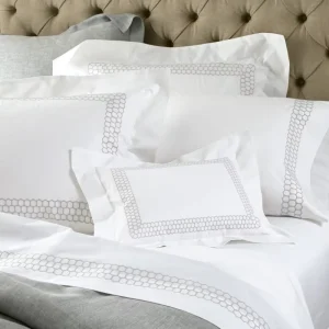 High Quality 100% Cotton Honeycomb Embroidery Bed Sheet Sets Stripe Hotel Duvet Cover Sets Bedding Set