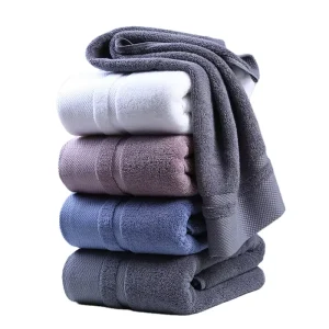 High Quality 100% Cotton Terry Highly Absorbent Soft Bath Towel Set For Bathroom 70x140cm