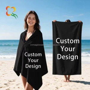 High Quality 100% Cotton Water Absorbent Quick Dry Eco Friendly Beach Towel Single Sided Printed Novelty Beach Design