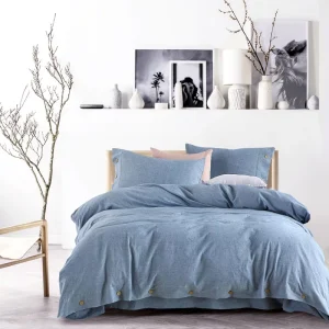 High Quality 100% Natural Pure Flax French Linen 4 Pc Bedding Set Tenceyocell Solid Color Bed Sheets Linen