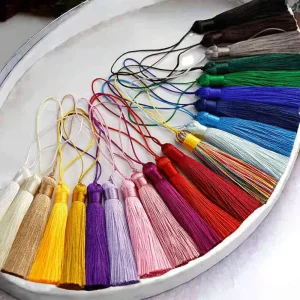 High Quality 100% Polyester Embroidery Tassel Decorative Bookmarks Curtains Accessories for Garments Use 5cm