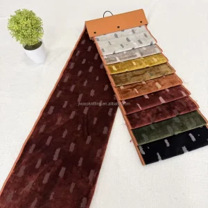 High Quality 100% Polyester Knitted Warp Jacquard Velvet Fabric for Home Textile Furniture