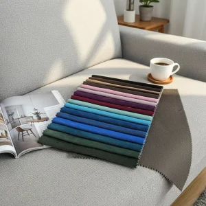 High Quality 100% Polyester Water Repellency Twill Velvet Bonded Velvet Upholstery Sofa Fabric Holland Fabric