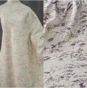 High Quality 100% Polyester Woven Customize Fashion Yarn Dyed Brocade Jacquard Fabric for Dress Apparel Wear