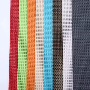 High Quality 100% Polyester Woven Mesh Textilene Fabric 560gsm Customized Color Make To Order for Tents Home