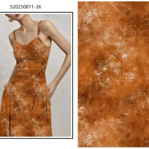 High Quality 100% Rayon Viscose Fabric Digital Print Pipa Dance Design for Dress