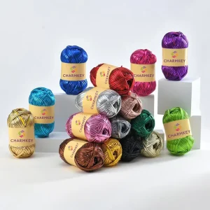 High Quality 100g Knitting Fabric Crochet Metallic Color T Shirt Yarn for Crocheting Bag Blanket
