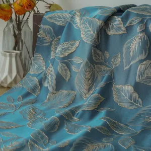 High Quality 100%polyester Woven Customize Fashion 3D Gold Flower Yarn Dyed Brocade Jacquard Fabrics for Dress