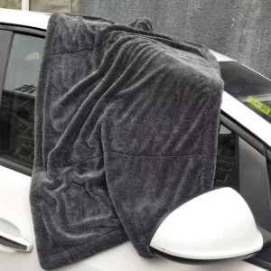 High Quality 1400gsm Edgeless Microfiber Twisted Car Wash Towels Double Drying Microfibre Drying Towel