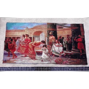 High Quality 19×19 Inch Jacquard Wall Hanging Factory God Artisan Drunk Ink Tapestry Commensurate Coordination Style