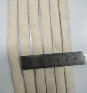 High Quality 1cm 100% Cotton Coated Braid Drawcord Hollow Flat Webbing For Bags & Garment