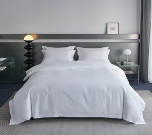 High Quality 300TC Woven Cotton Breathable All Season Plain Hotel Bedding Sets