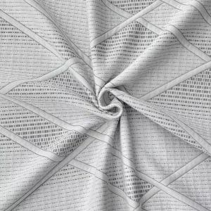 High Quality 320g 100% Polyester Tricot Knitted Yarn Dyed Jacquard Stretch Home Textile Soft Mattress Cover Fabric