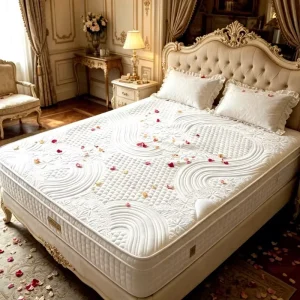 High Quality 360 Gsm Jacquard Mattress Fabric Polyester Spandex White Knitted Weft Mattress Cover Sofa Fabric