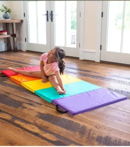 High Quality 3cm Thick Folding Aerobic Gymnastics Yoga Mat with Carrying Strap Five Panels 8ft