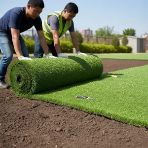 High Quality 40MM UV Resistant Leisure Landscape Green Carpet High Density Synthetic Turf Football Artificial Grass