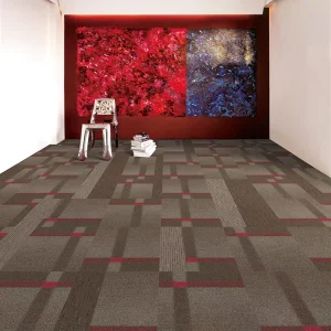 High Quality 50*50cm Commercial Pvc Carpet Solution Dyed Nylon Carpet Office Carpet Tiles