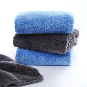 High Quality 500gsm 40x40cm Coral Fleece Edgeless Car Towel Microfiber Cloth Quick Dry Absorbent Towel for Auto Detailing