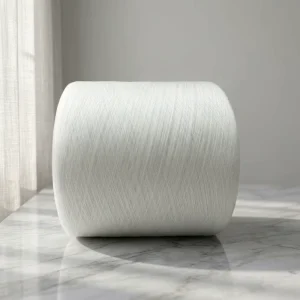 High Quality 50S 3 RSP 100%Recycled Staple Spun Polyester Sewing Yarn for Knitwear Wovens Raw White