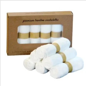 High Quality 7 Pack Bamboo Organic Face Bath Towel Kids Wash Cloth Baby Newborn Washcloths Woven Technique