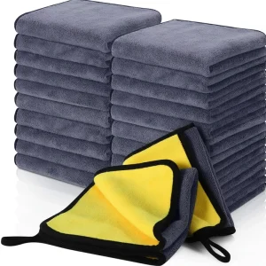 High Quality 800 GSM Coral Fleece Microfiber Towels Quick Dry Absorbent Thick Plush Cloth for Auto Detailing Custom Car Towel