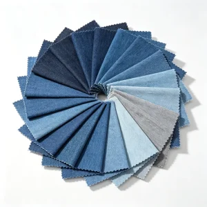 High Quality 9oz Blue Stretch Washed Denim Fabric Comfortable Elastic Spandex Denim for Jeans Trousers Skirts Apparel