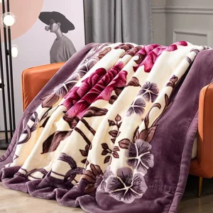High Quality Accept Custom Bold Patterns Vibrant Home Decor Raschel Blanket