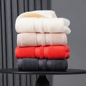 High Quality All Cotton Bath Towels Thickened Enlarged Solid Color Strong Water Absorption Pure Cotton Bath Washcloths