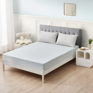 High Quality Anti Dust Mite Bed Fitted Sheet Cooling Waterproof Mattress Protector with Skirt