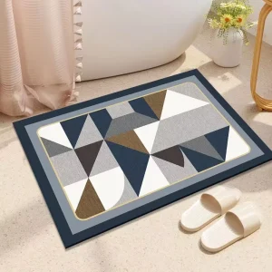 High Quality Anti Mold Diatom Mud Rubber Bath Mat Custom Shape Water Absorbent Shower Rug for Bathroom