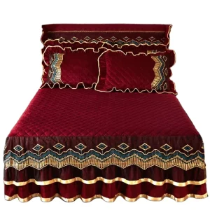 High Quality Assurance Factory Supply Bed Skirts Bedding Set Cover Skirt Lace Bed Skirt Sheet Set