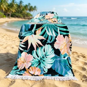 High Quality Beach Towel Custom Logo Printing Cotton Beach Towel for Travel Beach