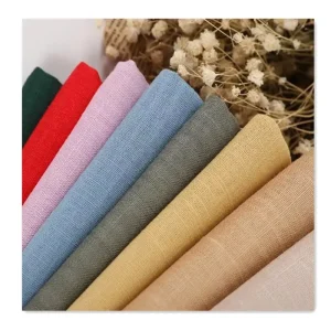 High Quality Breathable Blackout Linen Cotton Fabric Stock Yarn Dyed Bed Linen 100 Cotton Linen Fabric