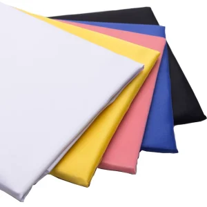High Quality Breathable Heavyweight 100% Polyester Woven Semi Dull Satin Fabric for Dresses Skirts Girls’ Wedding Wear 243