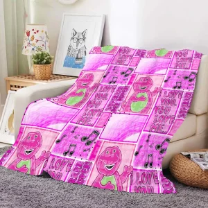 High Quality Cartoon Flannel Blanket Soft Plush Fleece Throw Blanket for Kids Bedroom Couch Sofa Travel Nap
