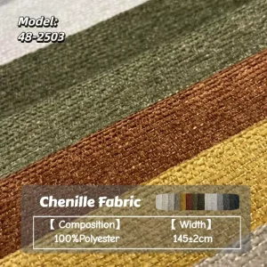 High Quality Chenille Fabric Breathable Woven Design 100% Polyester Sofa and Chair Cover Upholstery Fabric