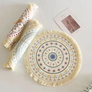 High Quality Cloth Table Mats for Restaurant Hotel Placemat Dinner Dining Plate Dish Mat