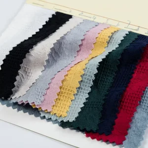 High Quality Comfortable Heat resistance Weave Textile 100% Cotton Jacquard Fabric for Clothing