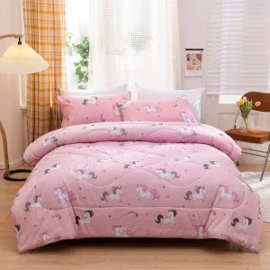 High Quality Comforter Bedding Queen Set Pink Comforter Set Full Size
