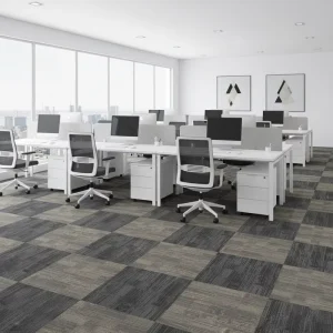 High Quality Commercial Modern Design Square Medium Pile Non Slip Woven Carpet Tiles PP Non Woven Backing OEM Custom Large