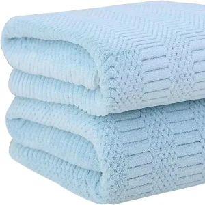 High Quality Coral Fleece Solid Color Thick Quick Dry Antimicrobial Eco Friendly Woven Beach Towels for Everyday Use Family